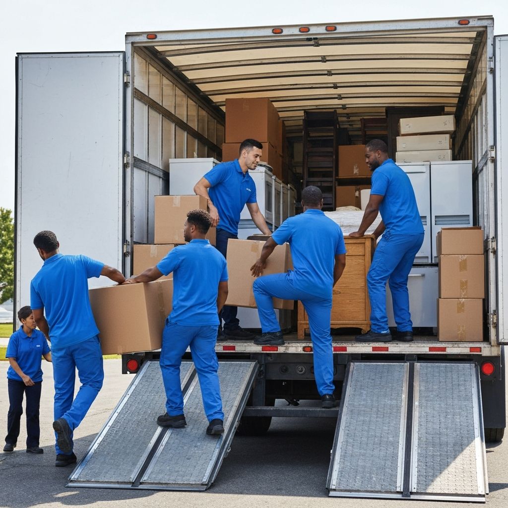 Professional movers at work